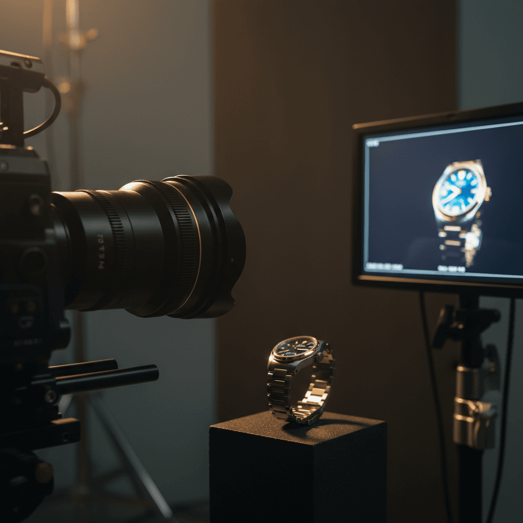 Professional video production setup with high-end camera equipment