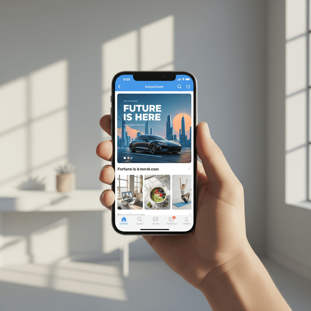 Smartphone displaying optimized social media video content